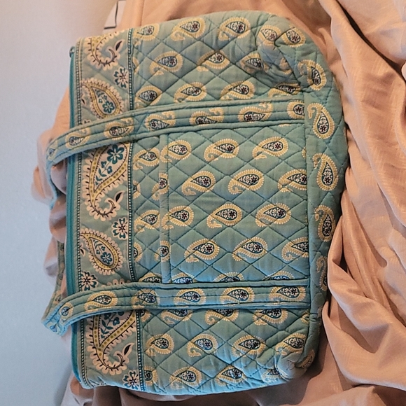 Vera Bradley Bermuda Blue Zippered Bag - Picture 1 of 5
